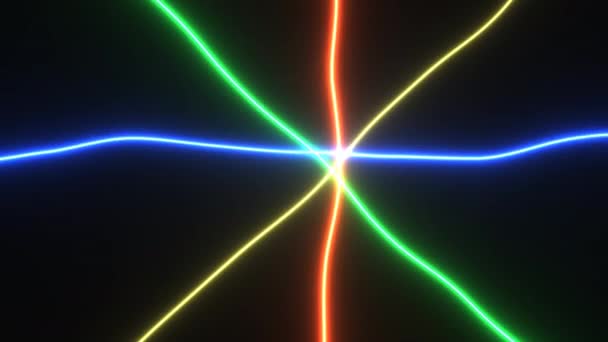 Hilos de luz eléctrica Rayo de rayos de energía de plasma — Vídeos de Stock