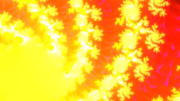 Abstraktní fraktální oheň spalující sluneční povrch Sluneční erupce — Stock video