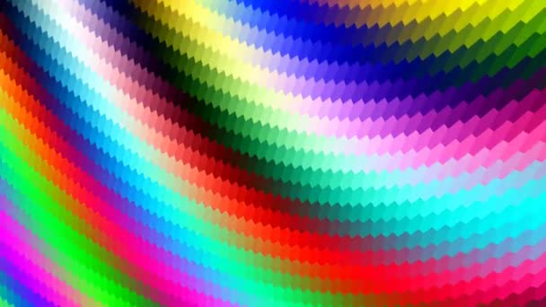 Пиксельные катящиеся штанги спектральных цветов — стоковое видео