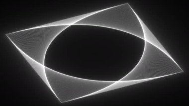 Kare İplik Bağları Soyut Desen Maskesi Örüyor