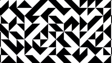 Tangram Üçgen Şekillerinin Soyut Izgarası Hareketli Maske