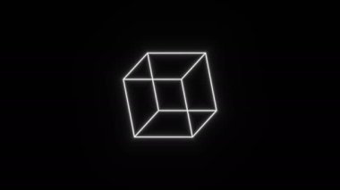 Dönen Küp 3d Kablo Ağı Kablo Yuvarlanan Maske