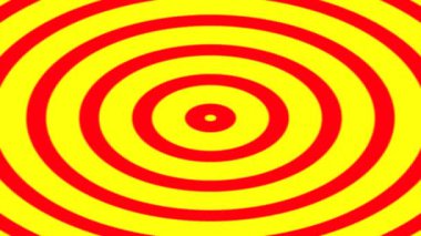 Kırmızı ve Sarı Çemberler Büyüyen Konsantrik Halkalar