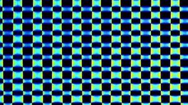 Sıçrayan Glitchy Boyutları Renk Değiştirme Karelerinin Izgarası