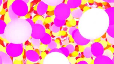 Pembe ve Sarı Parti Kutlama Balonları Çerçeve Toplarını Dolduruyor