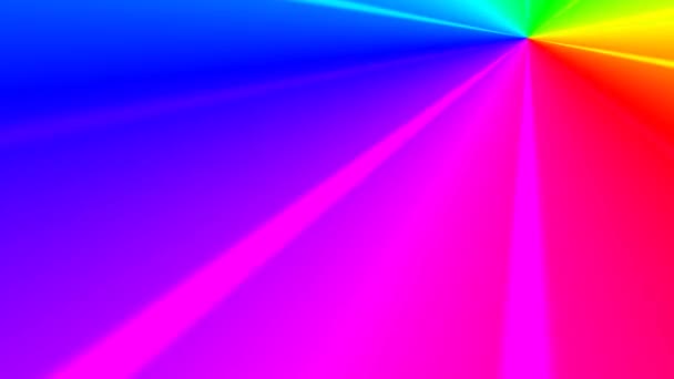 すばやく回転興味深い虹のプライドフラグサンシャイングローを開く — ストック動画