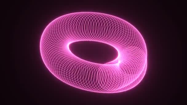 Espiral Slinky anillos de lazo de túnel rosa — Vídeos de Stock