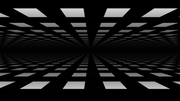 Horizontal bewegen Maske von Raum voller Quadrate — Stockvideo