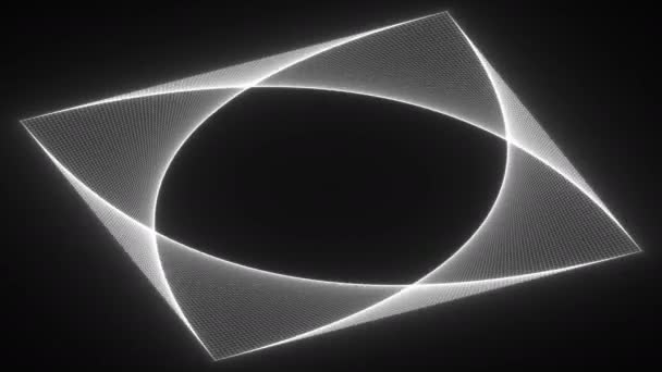 Kwadratowe nici sznurkowe więzi tkane abstrakcyjny wzór maski — Wideo stockowe