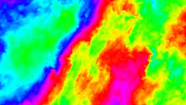 Tęczowe widmo Kolory Chmura Mgła Burza Mapa ciepła Wzór huraganu Blizzard — Wideo stockowe