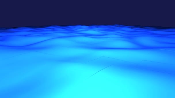 금속성 물을 밝혀 주지 않는 미세 한 부드러운 물면 — 비디오
