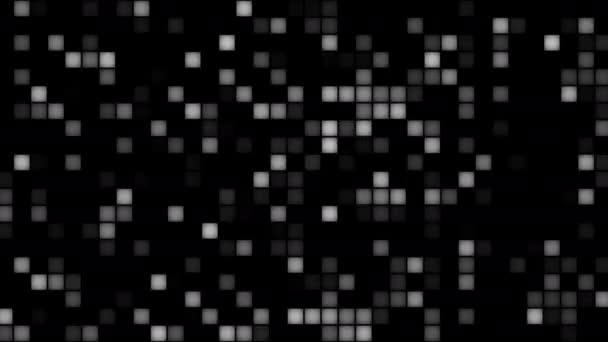 Μάσκα φως πλακάκια πάτωμα πάνελ πλέγμα πρόστιμο κουτιά μετάβασης μπλοκ Tetris — Αρχείο Βίντεο