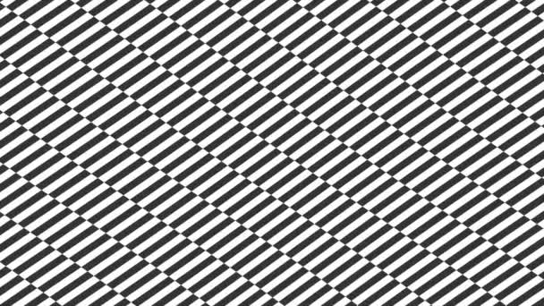 Wiggle Soft Offset Grid van rechthoekige lijnen Diagonaal — Stockvideo