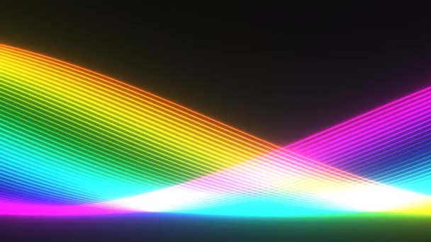Full Spectrum Rainbow Tube prameny jasných spektrálních světel — Stock video