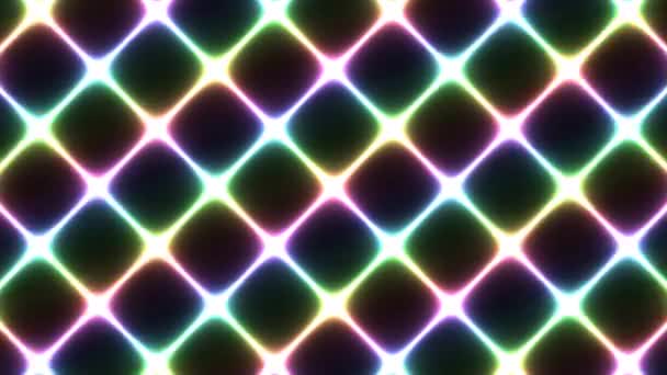 Laser Net Grid Netting Neon Bright Lines of Hot Spectrum of Light — стоковое видео