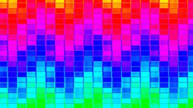 Parlak Renk Değiştiren Blokların Izgarası