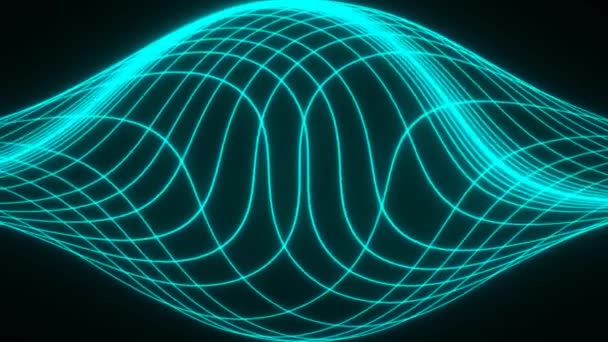 Bulle de lignes lumineuses Sphère Surface Warp — Video