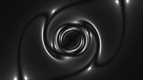 Deep Hole Tunnel Falling Wormhole Intertwined Mask — Stock Video