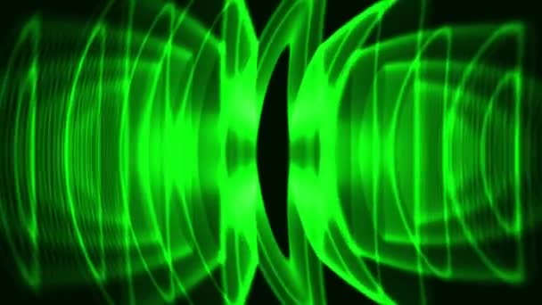 Rayons verts de lumière émettant des demi-cercles — Video