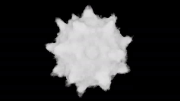 Palla di nuvola fumo maschera rotante fine su fine — Video Stock