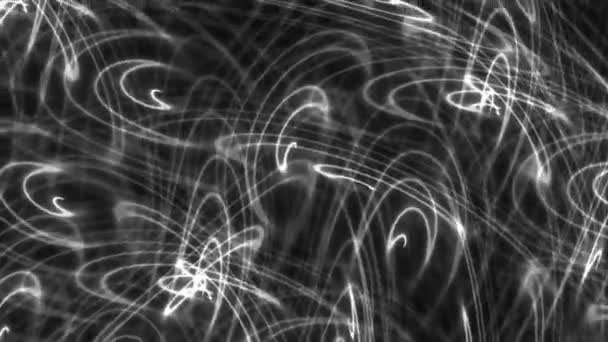 Exploderende nucleaire subatomaire deeltjes Concept Quantum Wave Waarschijnlijkheid ineenstorting — Stockvideo