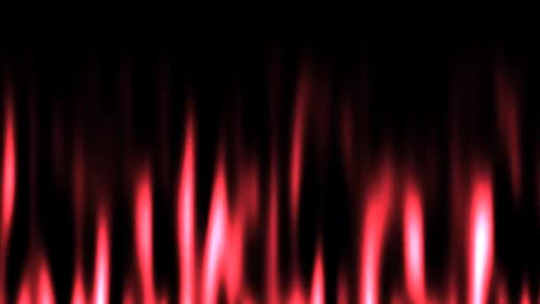 Brennend rot flackernde Flammen wirken langsam heißes Feuer — Stockvideo