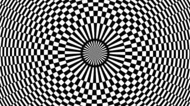 Checkerboard Küresi Radyal Desen Merkezine İçsel Yansıtılıyor