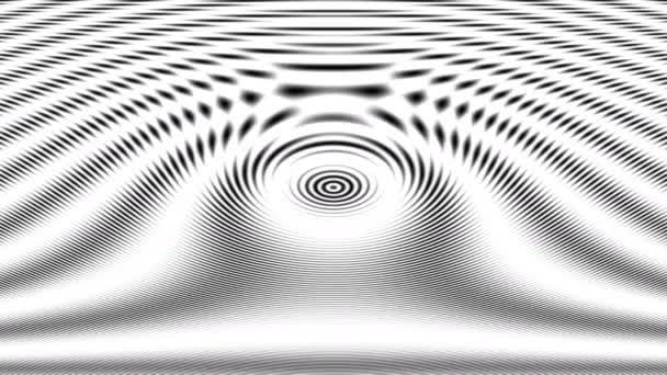 Máscara de ondas suaves alrededor de un agujero central — Vídeos de Stock