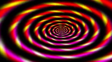 Kırmızı Sarı Konsantrik Çemberler Sallanıyor