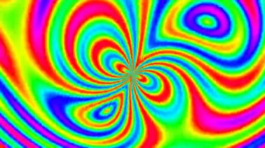 Disko 60 'ların Psychedelic Party Dansı Teması Neon Techno