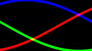 Kırmızı ve Mavi Çizgiler Farklı Frekanslarda Dalgalanıyor Rgb Şeritleri