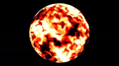 Sıcak Yanan Erimiş Lava yüzeyli Top Küresi