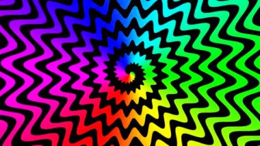 Parlak Renklerin Genişleyen Halkalar Sarmalı