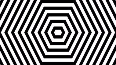 Altıgen Desen Görüntü Maskesine Girip Uzaklaşıyor