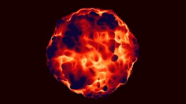 Yanan Alev Topunun Yuvarlanan Topu Akıyor