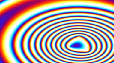 Dairesel Şablon İç Halkaları Bir Gözün Karşısında Hareket Ediyor