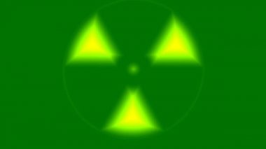 Hareketli Dalgalı Dalgalı Sallanan Nükleer Uyarı Uyarı İşareti
