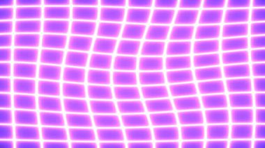 Sallanan Mor Parlak Neon Işık Ağı