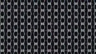 Zincirli Posta Çubuklarının Neon Işık Izgarası