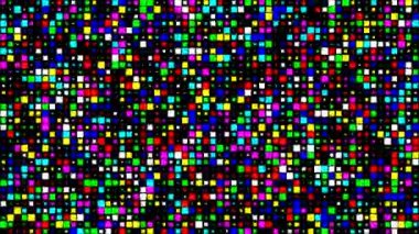 Renkli Kutuların Izgarası Dalgalanan Şablon 8-bit Mikro Bilgisayar