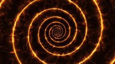 Yanan Ateş Halkası Sarmal Çöküşü ve Büyüyen Tünel Spira Alevi