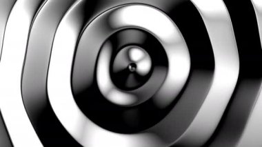 Erimiş Metal Çelik Sıvı Parlak Metalik Merkür Halkaları