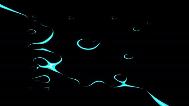 Liquid Blobs Motion Across Frame rimbalzando l'acqua mista dell'olio — Video Stock