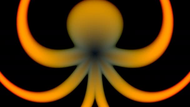 生长中的章鱼深底生物奇怪的仙人掌 — 图库视频影像