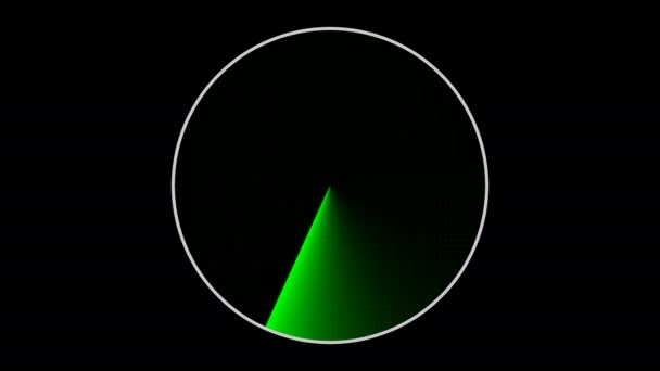 Spinning Radar Scanner Screen Rotation U-Boot-Bildschirm — Stockvideo