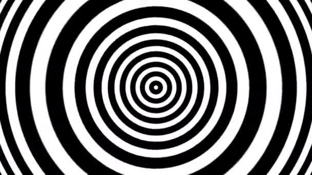 黑白膜环中的抖动拉力波 — 图库视频影像