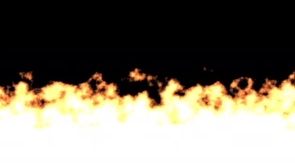 Φωτιά φωτιά πλευρά προφίλ 2d Licking Flames — Αρχείο Βίντεο