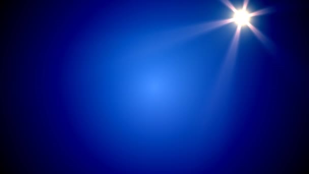 Sun Sunshine Solar Rays Moving Around Blue Sky — Stock Video