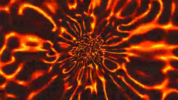 Bola ardiente de lava fundida que fluye transferencia de calor — Vídeo de stock