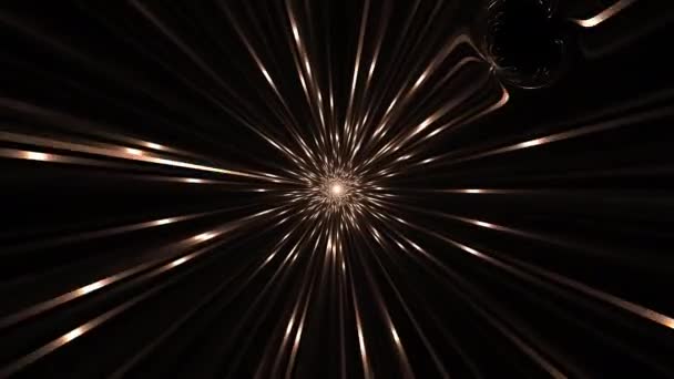 Der Flug auf ein Schwarzes Loch, während die bewegte Linse die Sterne verzerrt — Stockvideo